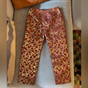 Scotch & Soda Nomadic Dreamers Collection Gold and Red Jacquard Trousers